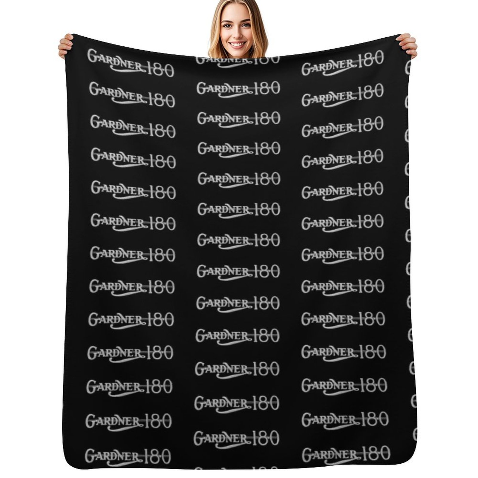 Commercial Fabric Printing - Manta de franela vintage con logo
