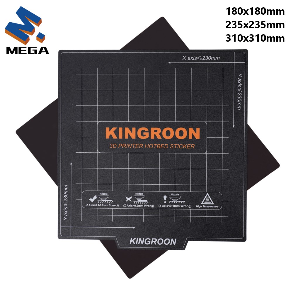 Creality Printer K1 - KINGROON-cama térmico magnético Flexible, 180x180/235x235mm, hoja