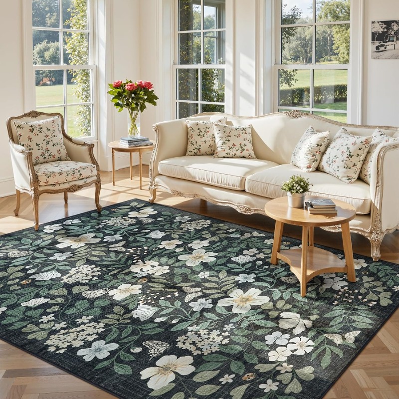 Alfombra Floral para sala de e - Commercial Printing Online reseña y precio
