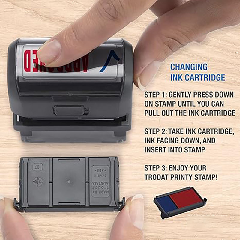 Patrón rectangular, sello auto - Commercial Printing Press reseña y precio